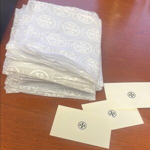 Tory Burch Logo tissue paper and Cards